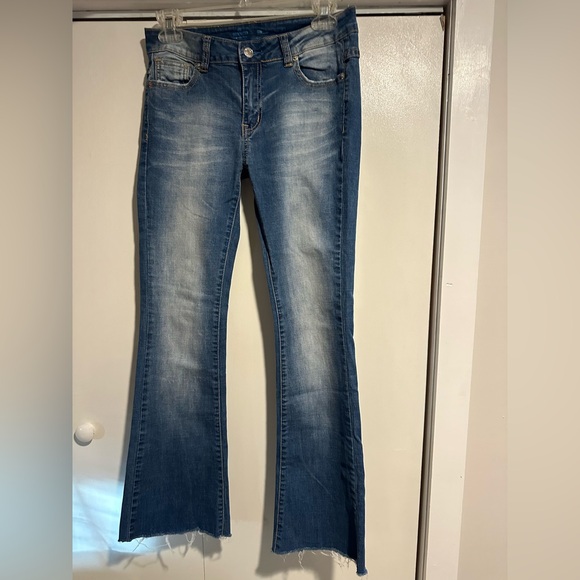 Stylish Blue Flare Women's Jeans - Picture 1 of 3